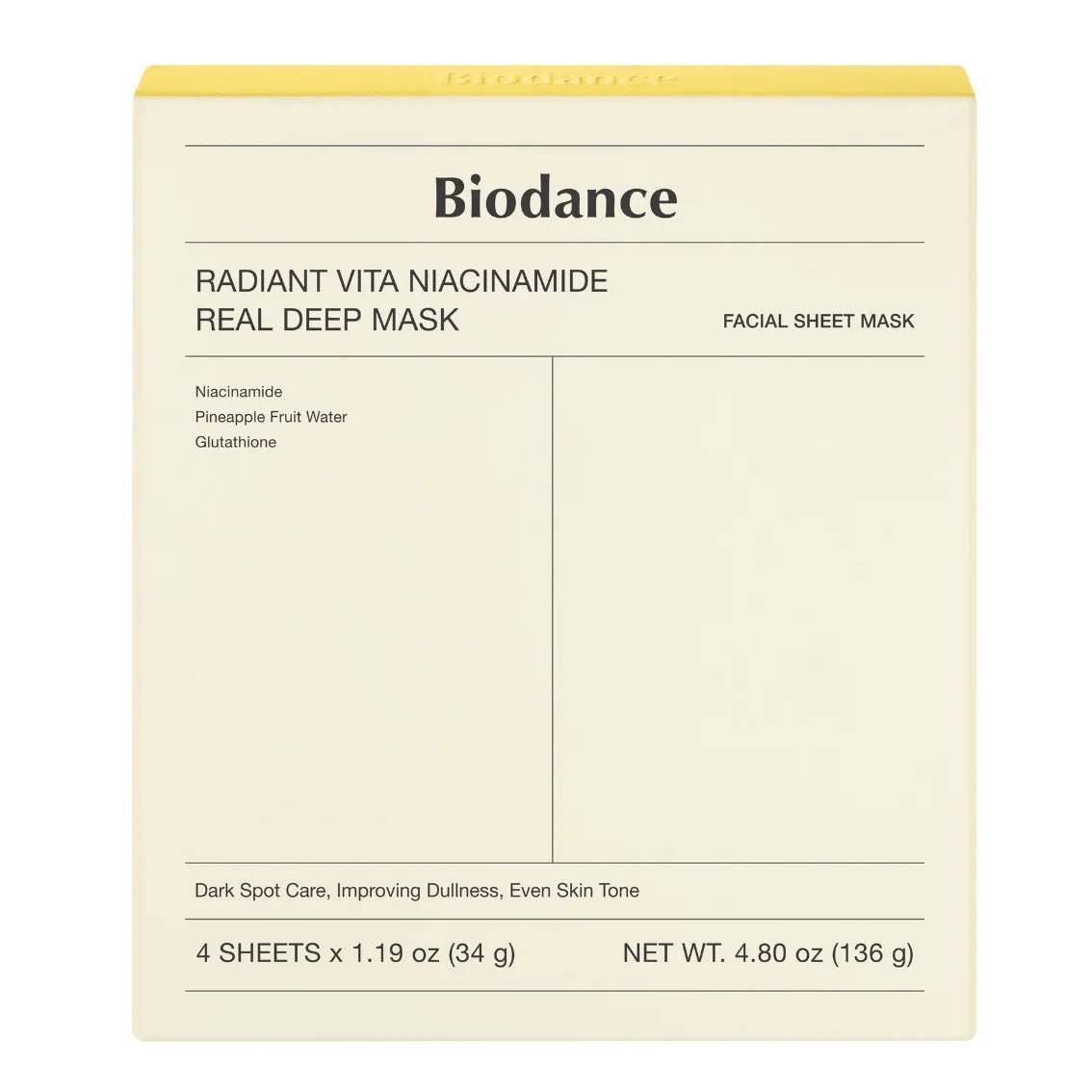 Radiant Vita Niacinamide Real Deep Mask 34g