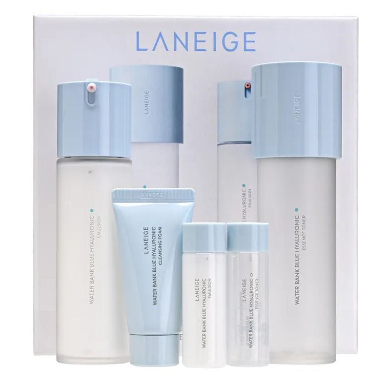 Water Bank Blue Hyaluronic 2 Step Essential Set for Combination to Oily Skin (5 pcs)